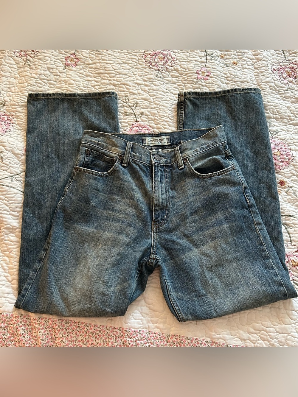 American Rag Men's Straight Denim Jeans in Faded Blue